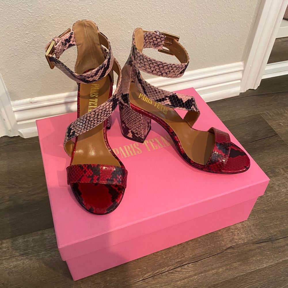 Paris Texas Pitone Rosso sandal NWT - Picture 4 of 8